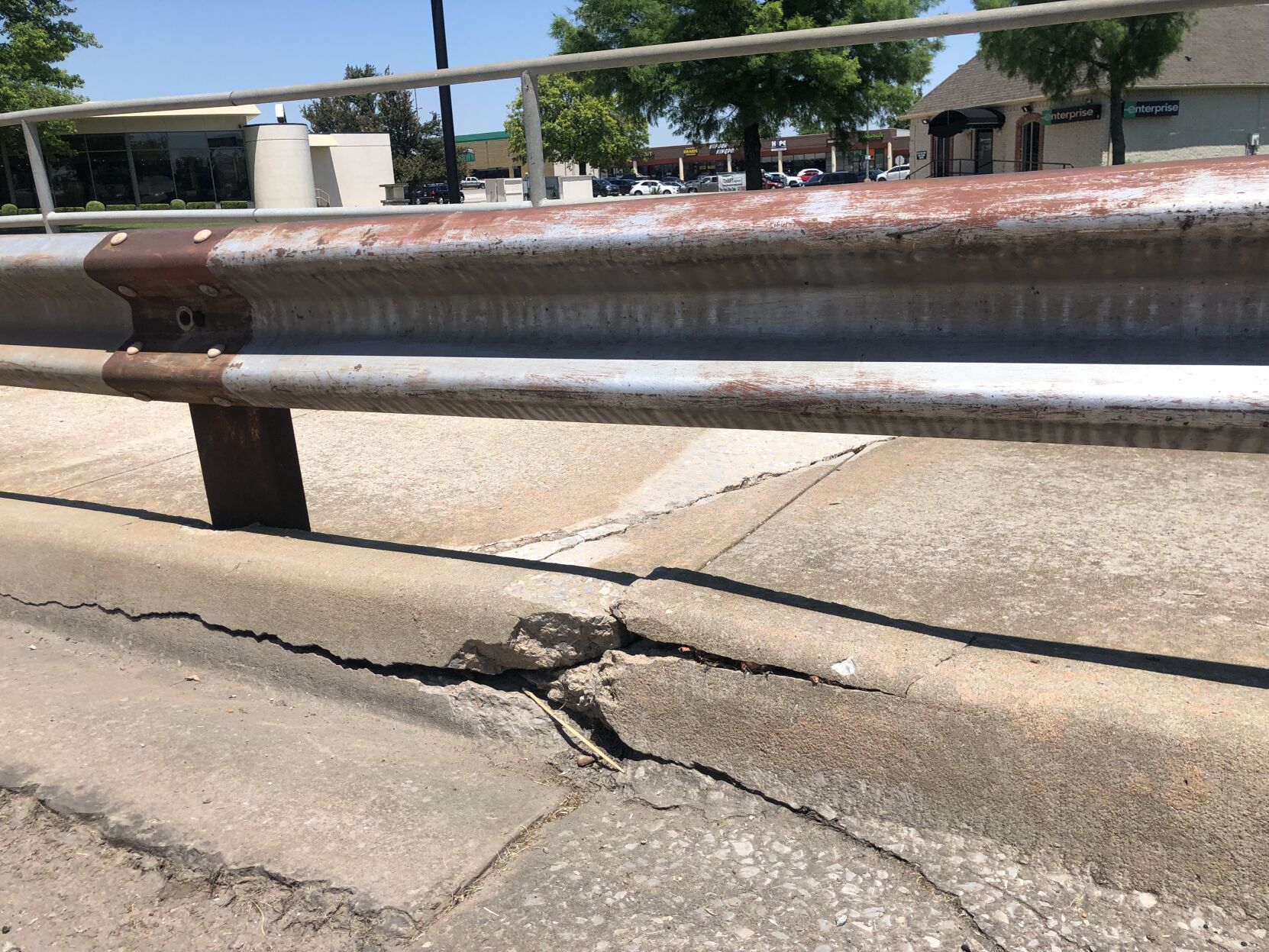 Road buckle on Main Street